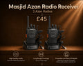 2x Portable Mosque Masjid Azan Adhan Radio Receivers – Pre-Programmed