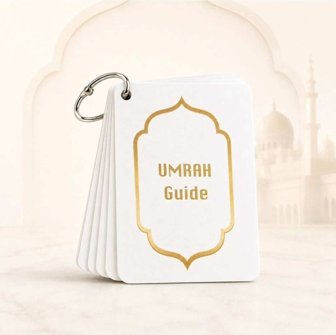 Umrah Dua Flashcards Step by Step Guide A7 Ring Bound Arabic English Pocket Set